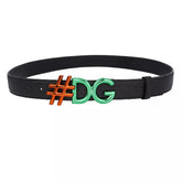 Dolce & Gabbana #DG Metal Buckle Leather Belt