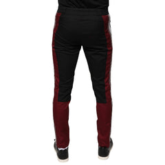 Black and red pants on a white background