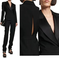 Alexander McQueen Black Cutout Back Jumpsuit