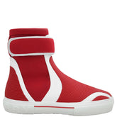 Burberry Men's Sub Touch Strap Sneakers - Red/White