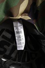 Dolce & Gabbana Hooded Black Camouflage Jacket