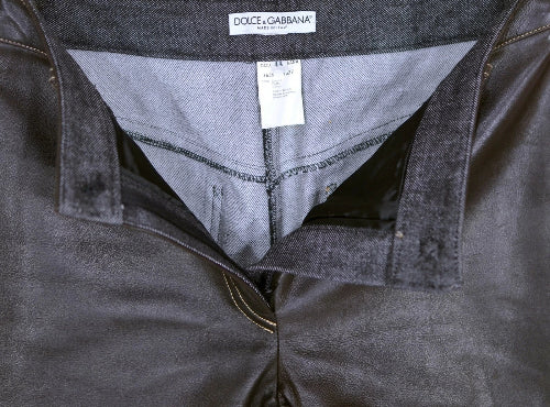 Close-up of a Dolce & Gabbana label on a garment with a visible tag.