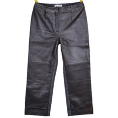 Black leather pants on a white background