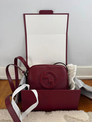 Gucci Rosso Ancora Red Leather Shoulder Bag