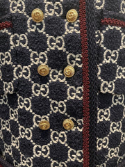 Gucci GG Macro Tweed Double Breasted Coat