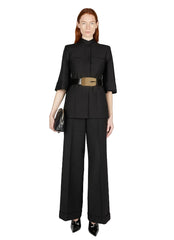 Gucci Women's Black Belted Soft Wool Silk Jacket - BNWT