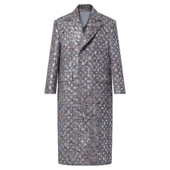 Floral patterned coat on a white background