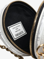 Close-up of a textured surface with a brand label visible