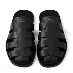 Prada Fisherman Leather Slides