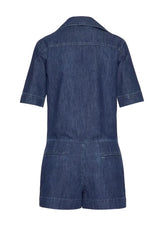 Valentino Chambray Denim Short Jumpsuit