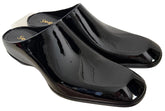 Saint Laurent YSL Quentin Black Patent Backless Mule Loafers