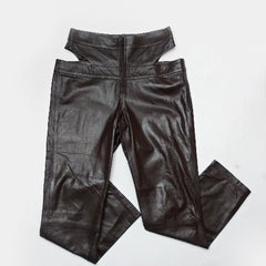 Zeynep Arcay Leather Crop Ankle Pant