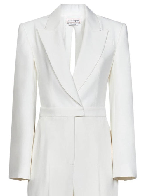 White blazer on a white background