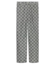 Gray patterned curtain on a white background