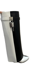 Givenchy Shark Lock Knee High Leather Boots