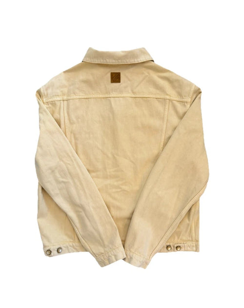 Beige jacket on a white background