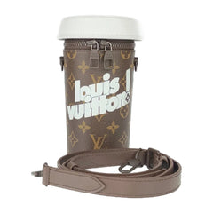 Louis Vuitton monogram bag with a strap on a white background