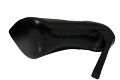 Black motorcycle seat on a white background
