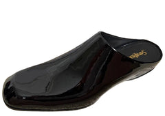 Saint Laurent YSL Quentin Black Patent Backless Mule Loafers