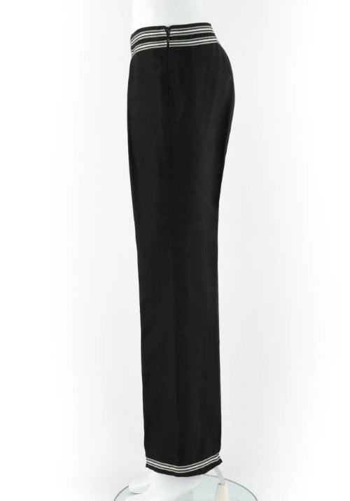 Blue jeans on a mannequin against a white background
