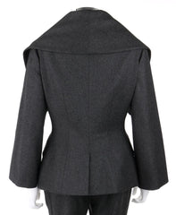 Alexander McQUEEN Women's Gray Wool Cashmere Blazer Pant Suit Set