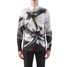 Alexander McQueen Men's Dragonfly Shadow Print Dress Shirt