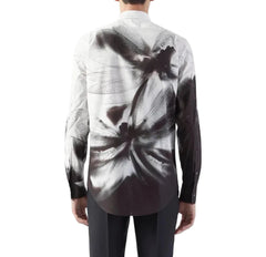 Alexander McQueen Men's Dragonfly Shadow Print Dress Shirt