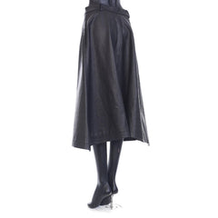Black leather skirt on a white background