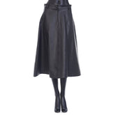 Black leather skirt on a white background
