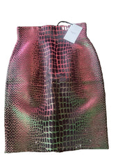 Mesh bag with a tag on a wooden surface