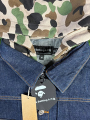 Bape APC 1st Camo Hooded Denim Jacket