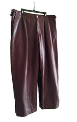 Burberry Wide Leg Leather Trousers
