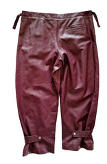 Burberry Wide Leg Leather Trousers