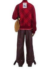 Burberry Wide Leg Leather Trousers