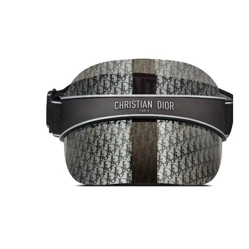 Christian Dior visor with monogram pattern on a white background