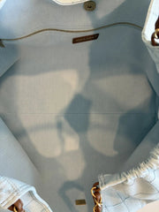 Chanel CC Coco Cabas Beach Tote Hobo Denim Shoulder Bag