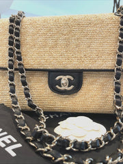 Chanel Raffia Braided Straw Flap Cruise Bag
