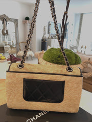 Chanel Raffia Braided Straw Flap Cruise Bag