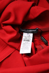 Dolce & Gabbana Black/Red Contrasting Bra Cady Midi Dress
