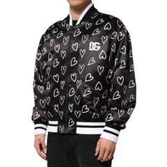 Dolce & Gabbana Heart Print Bomber Jacket