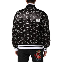 Dolce & Gabbana Heart Print Bomber Jacket