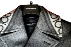 Dolce Gabbana D&G Double Breasted Virgin Wool Pea Coat