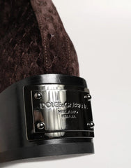 Dolce & Gabbana Velvet Mid-Calf Boots