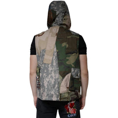 Dolce & Gabbana Multicolor Patchwork Hooded Vest