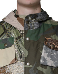 Dolce & Gabbana Multicolor Patchwork Hooded Vest