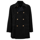 DOLCE & GABBANA Men's Double Breasted Virgin Wool Pea Coat