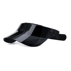 Black visor on a white background
