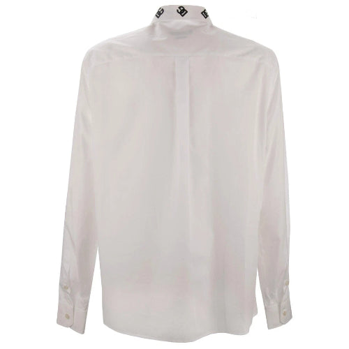 White shirt with a collar on a white background