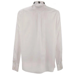 White shirt with a collar on a white background