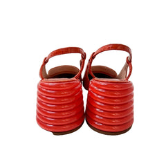 Fendi FF Buckle Croc Effect Slingback Pumps